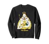 The Queen, Cool Hand Drawn Queen Cartoon Graphic Design Sudadera
