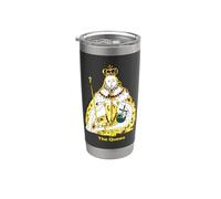 The Queen, Cool Hand Drawn Queen Cartoon Graphic Design Vaso térmico de acero inoxidable de doble pared