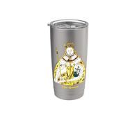 The Queen, Cool Hand Drawn Queen Cartoon Graphic Design Vaso térmico de acero inoxidable de doble pared