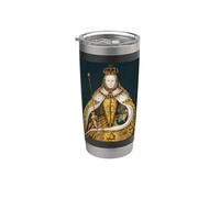 The Queen, Cool Portrait Drawn Art, Be a Queen Graphic Vaso térmico de acero inoxidable de doble pared