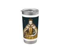 The Queen, Cool Portrait Drawn Art, Be a Queen Graphic Vaso térmico de acero inoxidable de doble pared