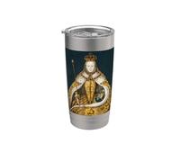 The Queen, Cool Portrait Drawn Art, Be a Queen Graphic Vaso térmico de acero inoxidable de doble pared
