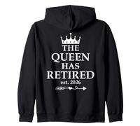 The Queen Has Retired Sign,Retired EST 2026 Retirement Women Sudadera con Capucha
