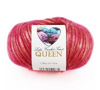The Queen- hilo de lana fantasía, lana merino, hilo de lana brillante, hilo de tejer, hilo de ganchillo (50 gr/ovillo ; 16 colores) (empresa española/envío desde España) (06)