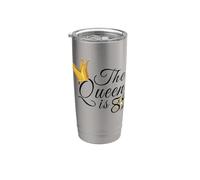 The Queen Is 82 Eighty Two Years Old 82nd Birthday Party Gift Vaso térmico de acero inoxidable de doble pared