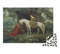 The Queen Is Dressed in Green and Rides A White Horse 1000pcs (75x50cm) Rompecabezas para Adultos - Juguete De Bricolaje