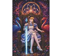 The Queen of Swords Tarot Inspired Art Work: A Blank Lined Notebook