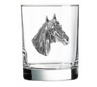 THE QUEENS' JEWELS Cabeza de caballo plateada con joyas dobles antiguas, 14 onzas. - Regalo único para mujeres, cumpleaños, lindo, divertido, cóctel, no pintado, decorado, brillante, deslumbrante,