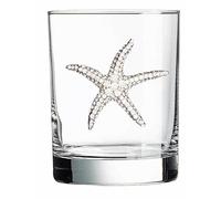 THE QUEENS' JEWELS Estrella de mar con joyas dobles antiguas, 14 onzas. Regalo único para mujeres, cumpleaños, lindo, divertido, cóctel, no pintado, decorado, brillante, deslumbrante, diamantes de