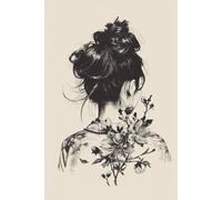 The Quiet Bloom: A Journal of Grace and Reflection: 6x9” Lined Notebook with 200 Cream Pages | Monochrome Floral Line Art Cover | For Writing, Journaling, and Daily Reflection