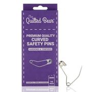 The Quilted Bear Alfileres de seguridad curvados - Paquete de 100 pines de seguridad curvados de 38 mm para ropa, costura, costura y accesorios de acolchado