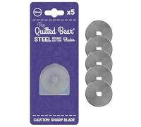 The Quilted Bear Cuchillas giratorias de 18 mm, corte preciso y de larga duración, fácil de reemplazar, cuchillas giratorias de repuesto universal para acolchar y coser cortadores giratorios (18 mm, 5