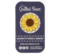 The Quilted Bear Magnetic Needle Minders - Aguja esmaltada para costura, bordado y accesorios de punto de cruz, soporte seguro para alfileres y agujas (girasol)