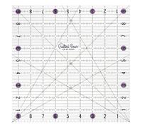 The Quilted Bear Reglas de acolchado - Regla de acrílico transparente antideslizante para acolchado, patchwork y costura con líneas negras transparentes y ángulos de 30, 45 y 60 grados para una