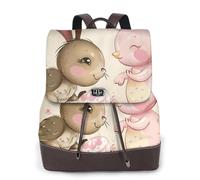 The rabbit and the butterfly - Mochila de viaje para mujer, mochila casual, mochila de cuero estampada para mujer para el trabajo