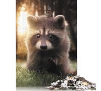 The Raccoon and Butterfly Puzzles Imposible,desafío para Adultos Juego Educativo 1000 Piezas Obra De Arte De Juego De para Adultos Y Niños Mayores De 12 Años 1000pcs (75x50cm)