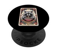 The Raccoon Tarot Card Ramen Noodles Mapache japonés PopSockets PopGrip Adhesivo
