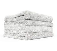 The Rag Company - Eagle Edgeless 500 - Toallas Profesionales Coreanas de Microfibra de Mezcla 70/30, 500 g/m², 16 x 16 Pulgadas, Gris Hielo (Paquete de 4)