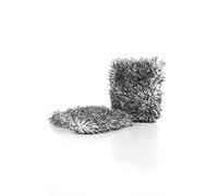 The Rag Company Manopla Cyclone Ultra, Ruedas, Parrillas y Zonas estrechas; Mezcla de Microfibra patentada; Libera fácilmente los contaminantes al enjuagar, 6 x 7 Pulgadas, Negro/Gris