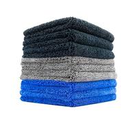 The Rag Company Spectrum 420 - Paquete de 9 Toallas Profesionales de Microfibra de Felpa de Doble Pelo de 420 g/m², Mezcla 70/30 de 16 Pulgadas x 16 Pulgadas