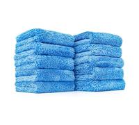 The Rag Company - The Eaglet 500 - Mezcla Coreana Profesional 70/30; Toallas de Microfibra súper Afelpada Ruedas, Espejos y más; 500 g/m²; 8 x 8 Pulgadas, Azul (Paquete de 10)