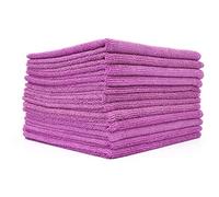 The Rag Company - Toallas de rizo multiusos de microfibra, grado comercial, altamente absorbentes, sin pelusas, sin marcas, para limpiar cocinas, baños, oficinas, 300 g/m², 40,6 x 40,6 cm, lavanda (paquete de 12 unidades)