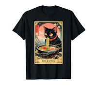 The Ramen Tarot Card Ramen Cat Tazón de Fideos japoneses Vintage Camiseta