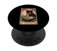 The Ramen Tarot Card Ramen Cat Tazón de Fideos japoneses Vintage PopSockets PopGrip Adhesivo