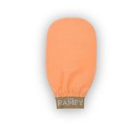 The RAMIFY - Guantes exfoliantes de seda para piel suave, exfoliante corporal natural, guantes de baño turcos de alta calidad, regeneración de células muertas de la piel hecha a mano (salmón)