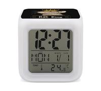 The Rat King - Reloj despertador digital divertido con 7 colores que cambian de color, con luz nocturna para dormir, uso deportivo