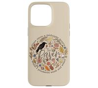 The Raven Cita, Literatura Gótica Inspirada Floral Raven AR Carcasa para iPhone 15 Pro MAX