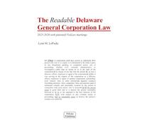 The Readable Delaware General Corporation Law: 2025-2026 with patented VisiLaw markings