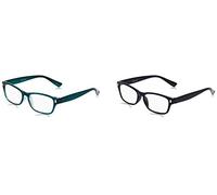 The Reading Glasses Company Gafas De Lectura Azul Oscuro Aguamarina Lectores Valor Pack 2 Hombres Mujeres Rr77-3Q +2,00 2 Unidades 58 g
