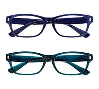 The Reading Glasses Company Gafas De Lectura Azul Oscuro Aguamarina Lectores Valor Pack 2 Hombres Mujeres Rr77-3Q +3,00 2 Unidades 58 g