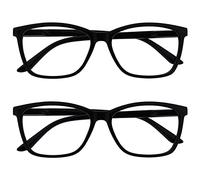 The Reading Glasses Company Gafas De Lectura Negro Lectores Valor Pack 2 Grande Estilo Diseñador Hombres Bisagras Resorte Rr51-1 +3,50 2 Unidades 58 g