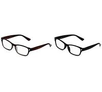 The Reading Glasses Company Gafas De Lectura Negro Marrón Lectores Valor Pack 2 Hombres Mujeres Rr77-12 +1,00 2 Unidades 58 g
