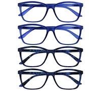 La Compañía Gafas De Lectura Hombres Grande Azul Lectores Valor Pack 4 Estilo Diseñador Bisagras Resorte RRRR51-333T3T +1,00