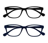 La Compañía Gafas De Lectura Negro Y Azul Marino Ligero Lectores Valor Pack 2 Hombres Mujeres RR27-13 +2,50