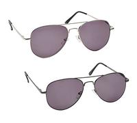 The Reading Glasses Company La Compañía Gafas De Lectura Plata Pistola De Metal Gris Lectores De Sol Valor Pack 2 UV400 Hombres Mujeres SS8-87 +3,50