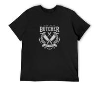 The Real Butcher T-Shirt Men's T-Shirts Are Naturally Comfortable and Chic Black XXXL