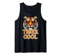 The Real Cool Tiger Birthday Tee para niño, gafas de sol a rayas Camiseta sin Mangas