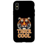 The Real Cool Tiger Birthday Tee para niño, gafas de sol a rayas Carcasa para iPhone X/XS