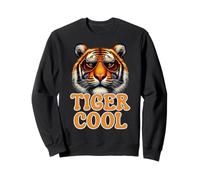 The Real Cool Tiger Birthday Tee para niño, gafas de sol a rayas Sudadera