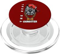 The Real Gangster Tough Bulldog con Gorra y Cadena Urban PopSockets PopGrip para MagSafe