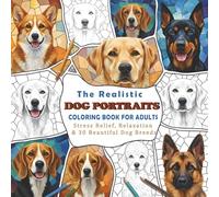 The Realistic Dog Portraits Coloring Book for Adults: Stress Relief, Relaxation & 30 Beautiful Dog Breeds