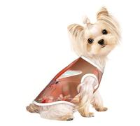 The Red Butterfly - Camisetas para mascotas, ropa suave y transpirable, fácil de poner y quitar, adecuada para mascotas pequeñas