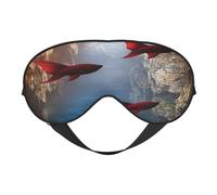 The Red Dream World - Antifaz suave para dormir, ideal para mujeres y hombres y viajes, cómodo y ajustable, perfecto para uso en interiores y exteriores
