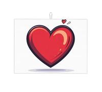 The Red Heart Symbolizes You. Tapete grande de microfibra para escurrir platos, reutilizable, lavable, para accesorios de cocina, 45,7 x 60,9 cm