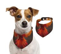 The Red Phoenix - Bandanas reversibles de algodón para perro, babero ajustable para perros pequeños y grandes, para cumpleaños, boda, impresión de doble cara