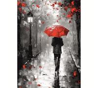 The Red Umbrella - Papel de arroz (A3+), diseño de papel de decoupage para muebles, medios mixtos, tarjetas y manualidades, decoupage CRAFT KREATIVELY